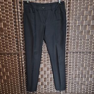 Pink Tartan Elegant Black Trousers